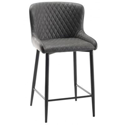 Trivaux Bar Stool - Grey Faux Leather